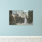 Portland, Oregon - Soldier's Monument & County Canvas Afdruk (Insitu (Houten vloer))