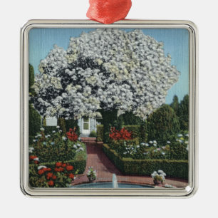 Portland, Oregon - Spaanse pool- en ghost-boom Metalen Ornament