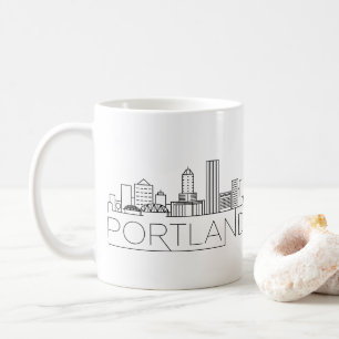Portland, Oregon   Stad gestileerde Skyline Koffiemok