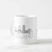 Portland, Oregon | Stad gestileerde Skyline Koffiemok (Voorkant links)