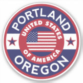 PORTLAND, Oregon Sticker (Voorkant)