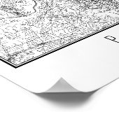 Portland Oregon Street Map Poster (Hoek)