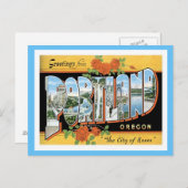 Portland Oregon US City Briefkaart (Voorkant / Achterkant)
