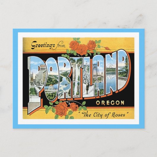 Portland Oregon US City Briefkaart (Voorkant)