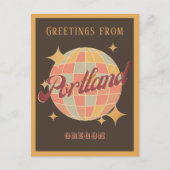 Portland Oregon USA Retro  Greets Briefkaart (Voorkant)