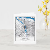 Portland Oregon USA Travel City Map Kaart (Gele Bloem)
