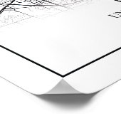 Portland Oregon USA Travel City Map Poster (Hoek)