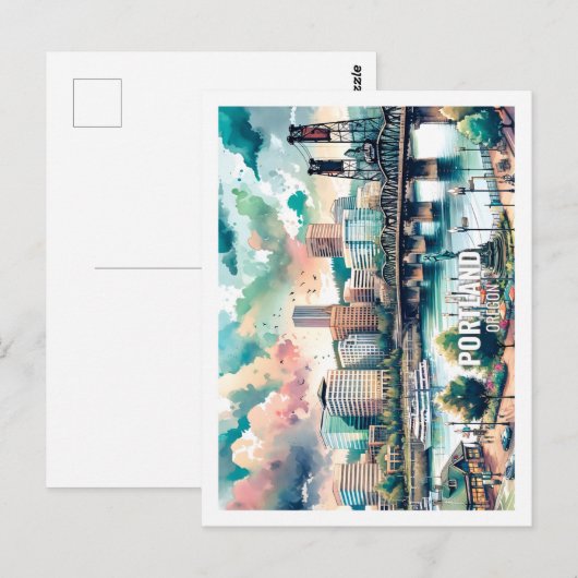 Portland Oregon Verenigde Staten Famous Place wate Briefkaart (Voorkant / Achterkant)