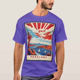 Portland Oregon Verenigde Staten V T-shirt