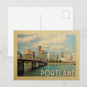 Portland Oregon Vintage Briefkaart (Voorkant / Achterkant)