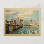 Portland Oregon Vintage Briefkaart (Voorkant)