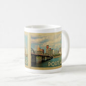 Portland Oregon Vintage Koffiemok (Voorkant rechts)