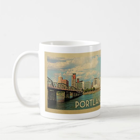 Portland Oregon Vintage Koffiemok (Links)