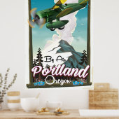 Portland, Oregon vintage reisposter Poster (Keuken)