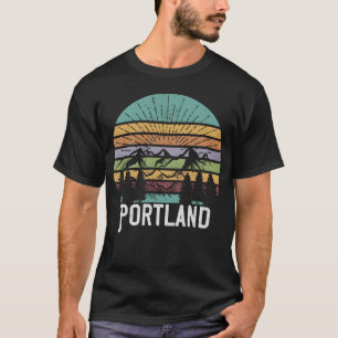 Portland Oregon Vintage Retro Berg 70S 80S S g T-shirt