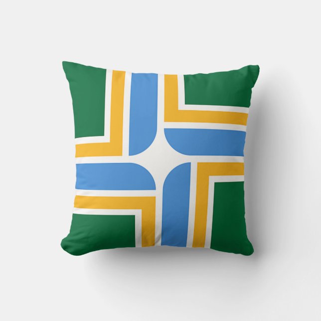 Portland, Oregon, Vlag-Amerikaans MoJo Pillow Kussen (Voorkant)