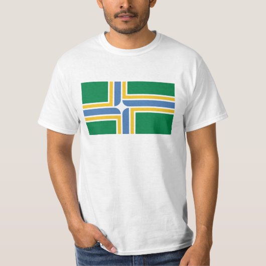 Portland Oregon Vlag T-shirt (Voorkant)