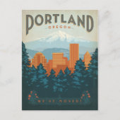 Portland, Oregon | We hebben ons verplaatst Uitnodiging Briefkaart (Voorkant)