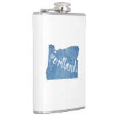 Portland, Oregon Wood Grain Heupfles (Rechts)