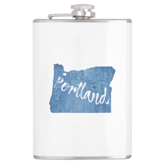 Portland, Oregon Wood Grain Heupfles (Voorkant)