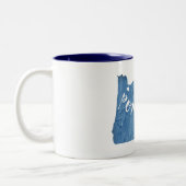 Portland, Oregon Wood Grain Tweekleurige Koffiemok (Links)