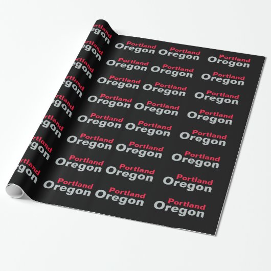 Portland, Oregon Wrapping Paper Cadeaupapier (Uitgerold)