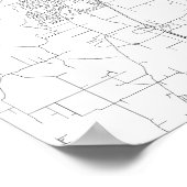 Portland, Oregon (zwart op wit) Poster (Hoek)