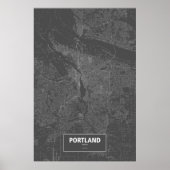 Portland, Oregon (zwart wit) Poster (Voorkant)