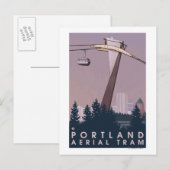 Portland, OregonAerial Tram Scene Briefkaart (Voorkant / Achterkant)