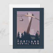 Portland, OregonAerial Tram Scene Briefkaart (Voorkant / Achterkant)