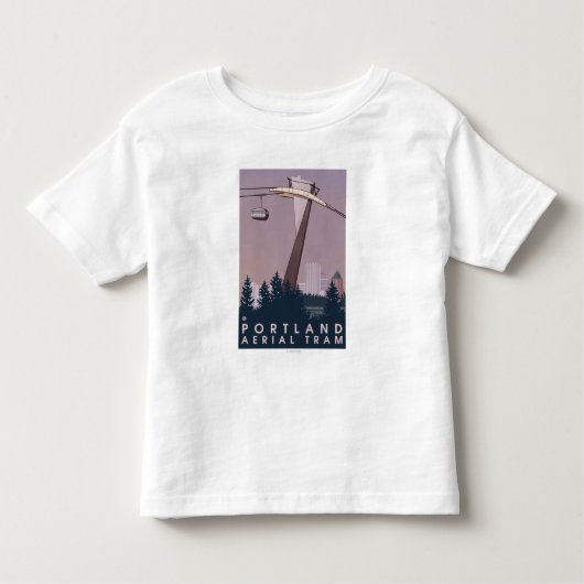 Portland, OregonAerial Tram Scene Kinder Shirts (Voorkant)