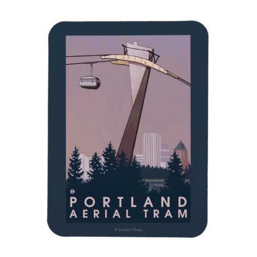 Portland, OregonAerial Tram Scene Magneet (Verticaal)