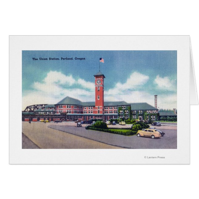 Portland, OregonBuiten Uitzicht van het EU-station (Voorkant Horizontaal)