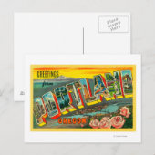 Portland, OregonLarge Letter Scenes Briefkaart (Voorkant / Achterkant)