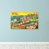 Portland, OregonLarge Letter Scenes Canvas Afdruk (Insitu (Houten vloer))