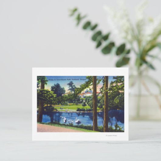 Portland, OregonLaurelhurst Park Scene Briefkaart (Staand voorkant)