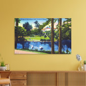 Portland, OregonLaurelhurst Park Scene Canvas Afdruk (Insitu (Woonkamer))