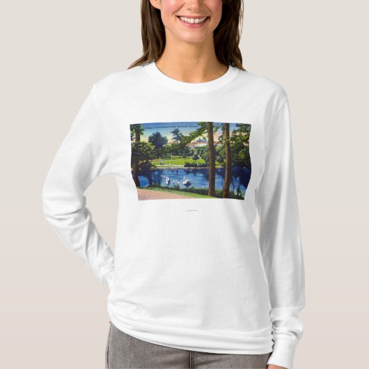 Portland, OregonLaurelhurst Park Scene T-shirt (Voorkant)