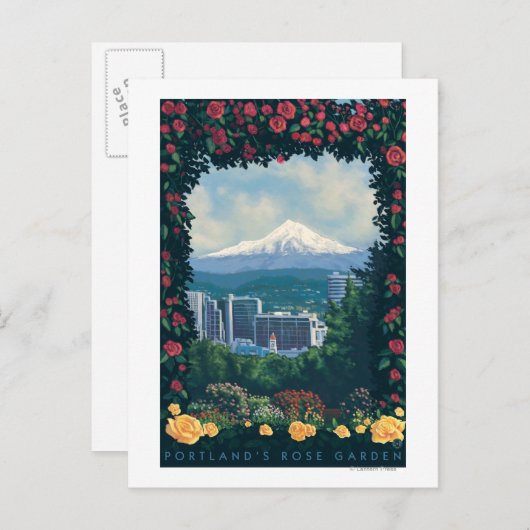 Portland, OregonRose Garden Scene Briefkaart (Voorkant / Achterkant)