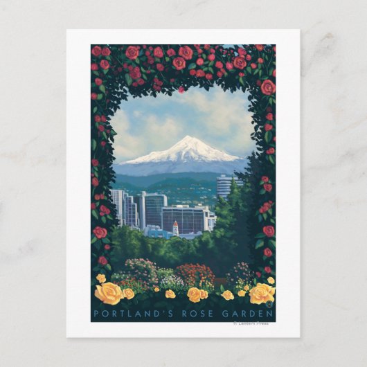 Portland, OregonRose Garden Scene Briefkaart (Voorkant)