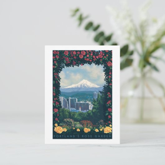Portland, OregonRose Garden Scene Briefkaart (Staand voorkant)