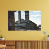 Portland, OregonUnion Depot en Clock Tower Canvas Afdruk (Insitu (Woonkamer))