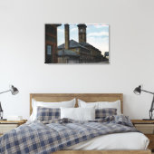Portland, OregonUnion Depot en Clock Tower Canvas Afdruk (Insitu (Slaapkamer))