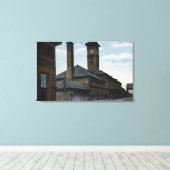 Portland, OregonUnion Depot en Clock Tower Canvas Afdruk (Insitu (Houten vloer))