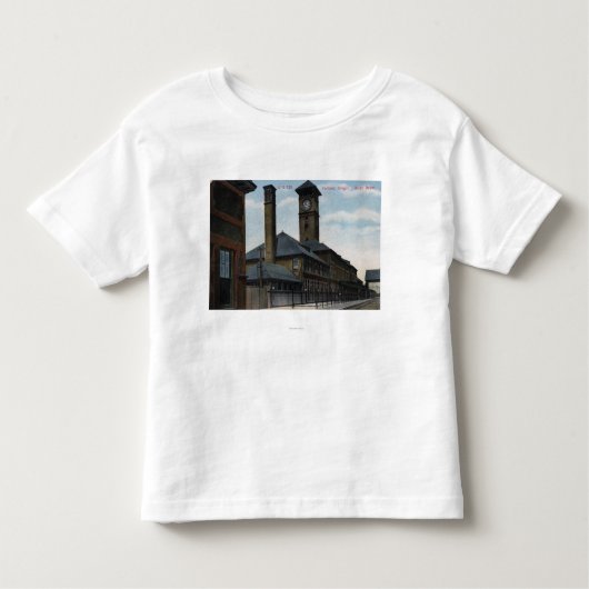 Portland, OregonUnion Depot en Clock Tower Kinder Shirts (Voorkant)