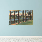 Portland, ORScene in Laurelhurst Park Canvas Afdruk (Insitu (Houten vloer))