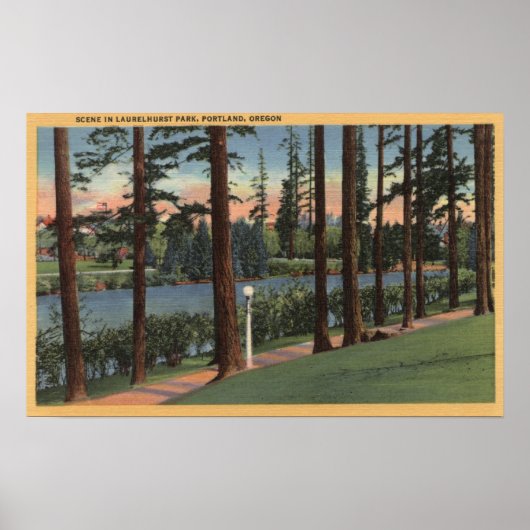 Portland, ORScene in Laurelhurst Park Poster (Voorkant)