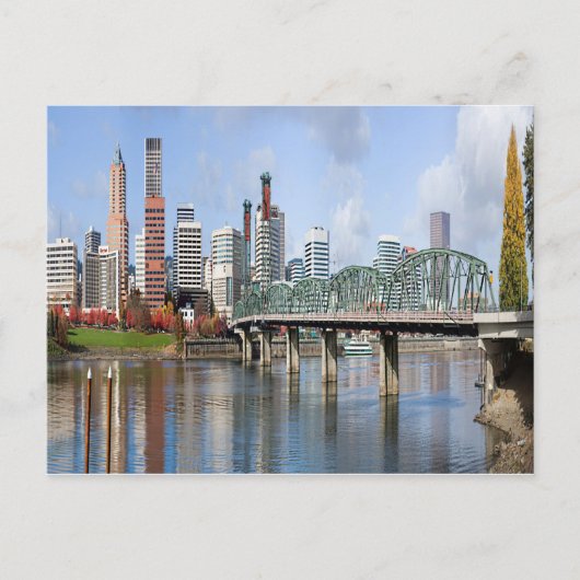Portland Panoramic City Skyline Briefkaart (Voorkant)
