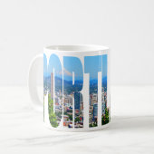 Portland Panoramic Skyline Coffee Mok (Voorkant links)