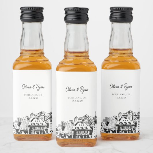 Portland Party Favor Welkom Gift Custom Likeurfles Etiket (Flessen)